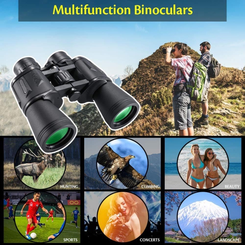 20 x 50 Binoculars for Adults, Fog Proof and Water Resistant, Binoculars with Phone Adapter for Hunting, Bird Watching and Camping