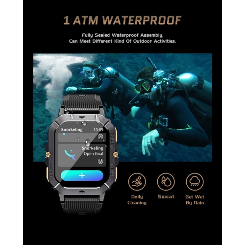 Men's Smart Watch, 2.02'' Smartwatch with Bluetooth Calls, Smartwatch with Message Notifications/Heart Rate Monitor, for Android iOS