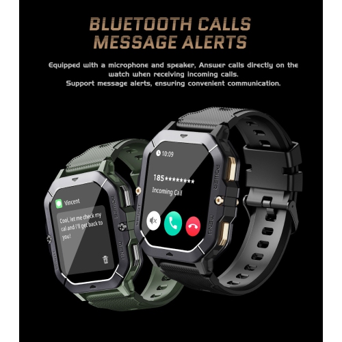 Men's Smart Watch, 2.02'' Smartwatch with Bluetooth Calls, Smartwatch with Message Notifications/Heart Rate Monitor, for Android iOS