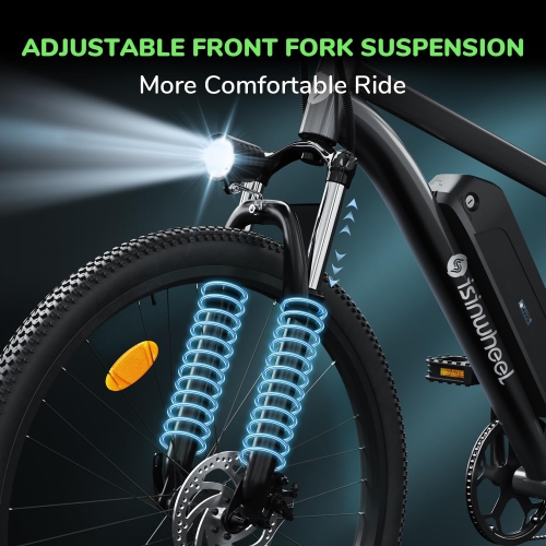 isinwheel Upgrades M10S Adults Electric Bike - Blue