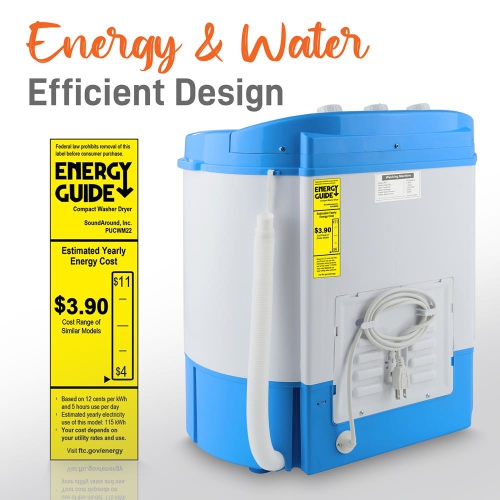 Pyle Home PUCWM22 Compact and Portable Washer and Spin Dryer