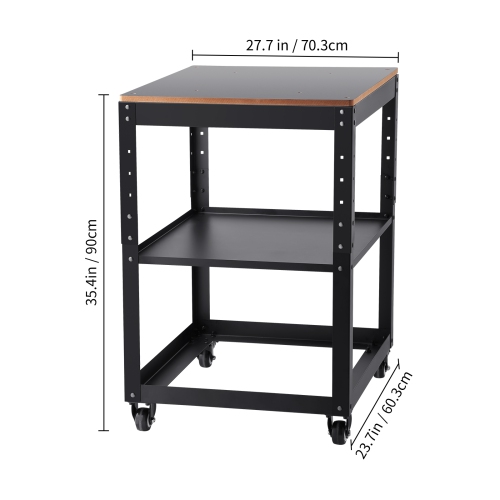 VEVOR 100 lbs/45 kg Heavy loads Planer Stand, 3-Gear Thickness Planer Table, with 4 Stable Casters & Storage Space, for most planers, saws, bench-top