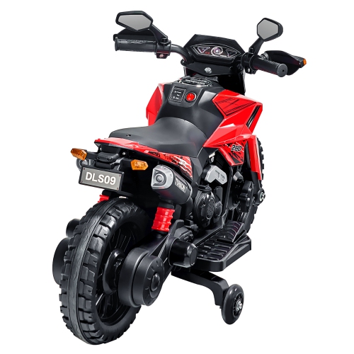 VEVOR Kids Ride On Motorcycle, 12V Battery Powered Motorcycle with Speed Up to 3mph, Detachable Training Wheels, Headlight, LED Light, Music,