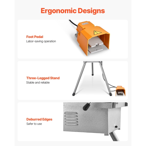 VEVOR 750W Electric Pipe Threader Machine, 28RPM Threading Cutting Machine, 1/2-2 inch Pipes Threading Cutter Tool with Foot Pedal for Plumbing,