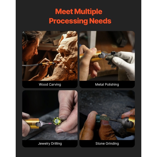 VEVOR 1000W Flex Shaft Grinder, 30,000 RPM Electric Flex Shaft Rotary Tool Carver, Multi-functional Machine with 31PCS Accessories & Foot Pedal for