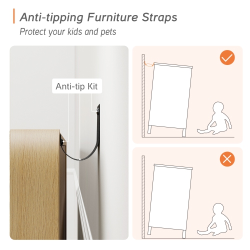 WAMPAT Modern TV Stand for TVs Up to 75 inches,63" W Farmhouse Entertainment Center with Adjustable Shelf and 4 Doors,Media Console Table TV Cabinet