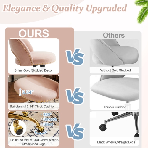 Pink Task Chair Office Desk Chair Make Up Chair With Wheels