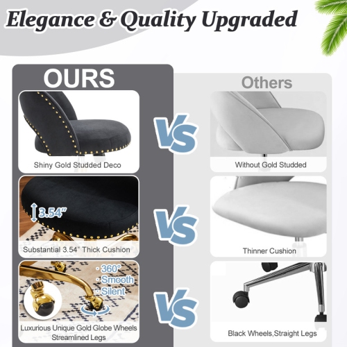 Black Task Chair Office Desk Chair Make Up Chair With Wheels