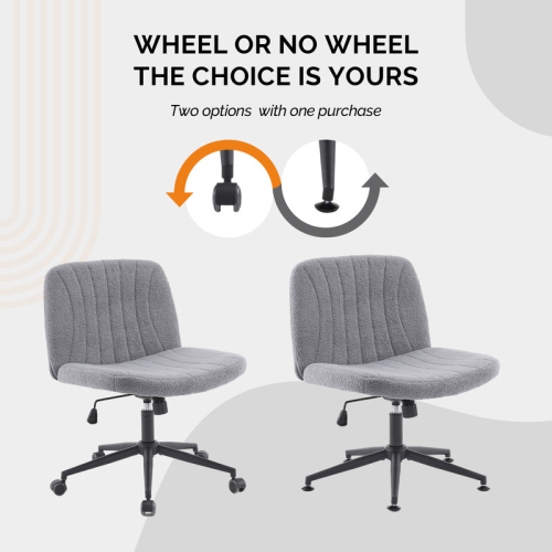 Fauteuil de bureau pivotant à hauteur réglable en cuir Cat's Claw de 25 po de large, gris foncé