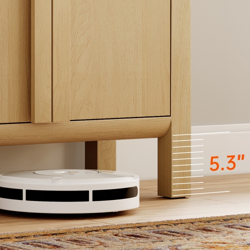 WAMPAT 63" Wide Large Buffet Sideboard Cabinet with Storages, Modern Buffet Table Coffee Bar Wine Bar Storage Curved Cabinet with 4 Doors for Dining