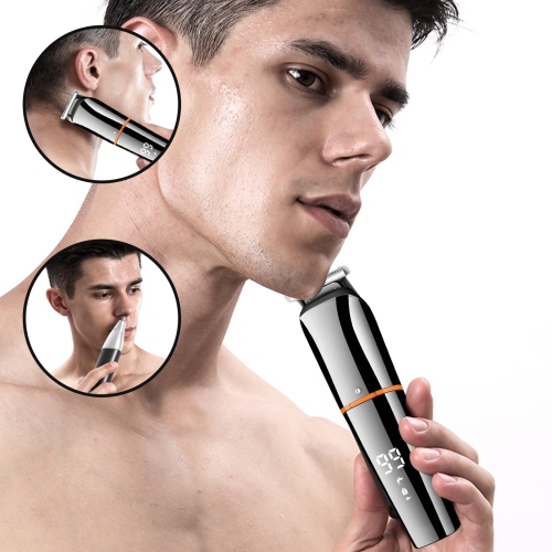 Men's Beard Trimmer and Nose Hair Trimmer, 6 in 1 Hair Clipper Set, Perfect for Beard, Hair, Body, Nose, Ears