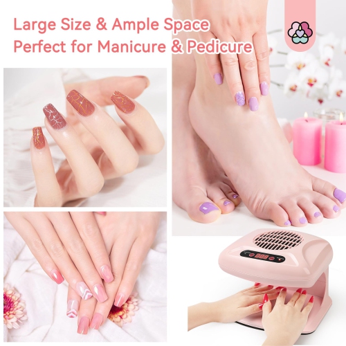 Nail Dryer, Wet and Dry Nail Polish Dryer, Hot and Cold Air Dryer for Home Bathroom