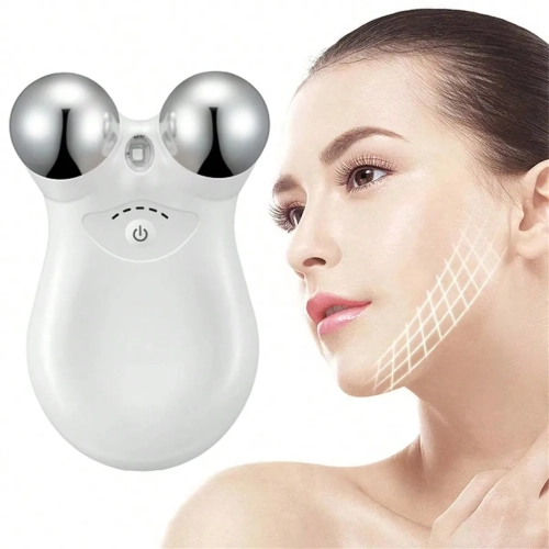 EMS Micro-Current Lifting Instrument, Face Roller Massager, Facial Beauty Instrument Suitable for Facial Anti-Wrinkle Firming Skin Care
