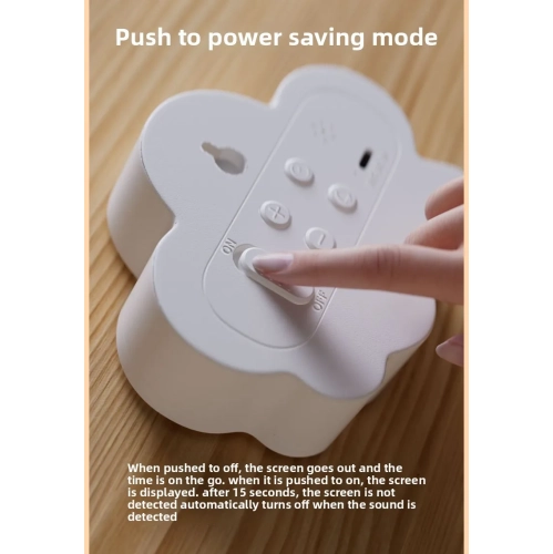 Cloud Mirror réveille-matin chambre salon intelligent induction à commande vocale alarme alarme alarme nuage amusante alarme - noir