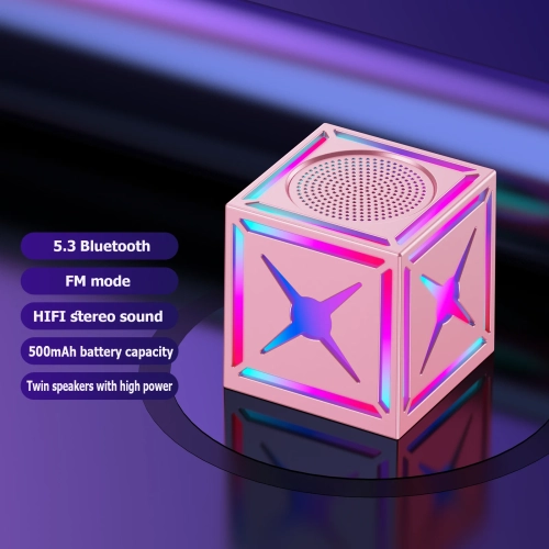 Magic Cube Speaker Wireless Bluetooth Light Speaker Subwoofer Portable - Fantasy Fen Top Configuration - Composite Metal Speaker Diaphragm + Radio +