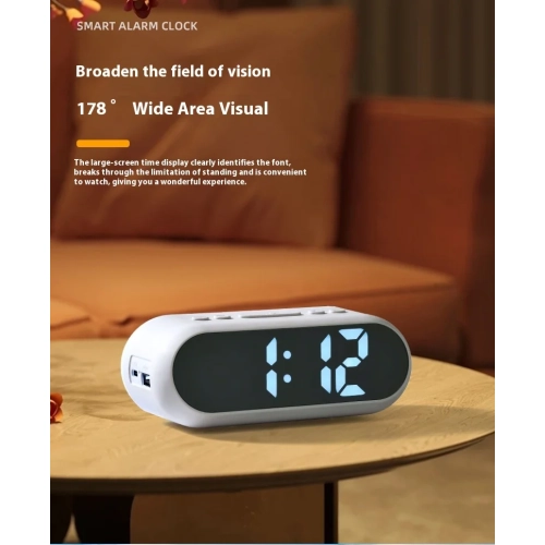Multifunctional USB charging book clock RGB luminous smart clock voice-controlled induction electronic clock