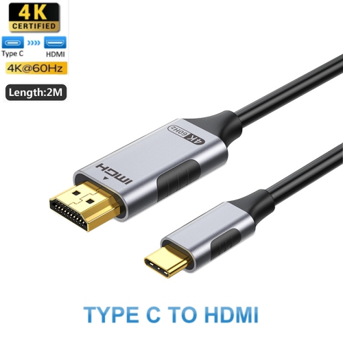 4K60HZ Type-C male one-way to HDMI conversion cable data cable adapter cable 4K suitable for computer mobile phone ipad stable transmission -