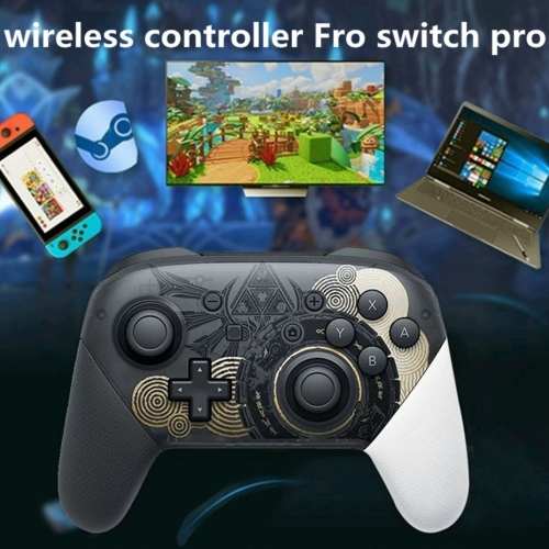 Switch Pro Game Controller Wireless Bluetooth Game Controller NFC Wake-up Supports Somatosensory Vibration Active Wake-up Function -Brawl Full