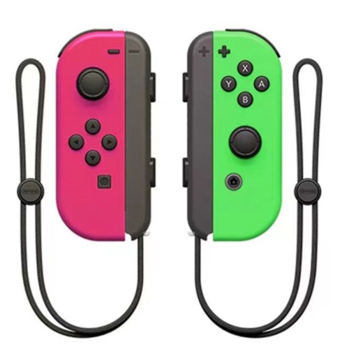 Switch controller game controller left and right wireless Bluetooth controller with one-button wake-up Joycon dual vibration motor- Xeno Green Pink +