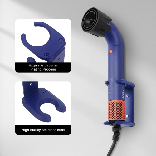 Support mural pour sèche-cheveux Compatible avec Dyson HD08 HD15 HD16 HD17 HD18, Support de rangement pour sèche-cheveux pour salle de bain Salon de