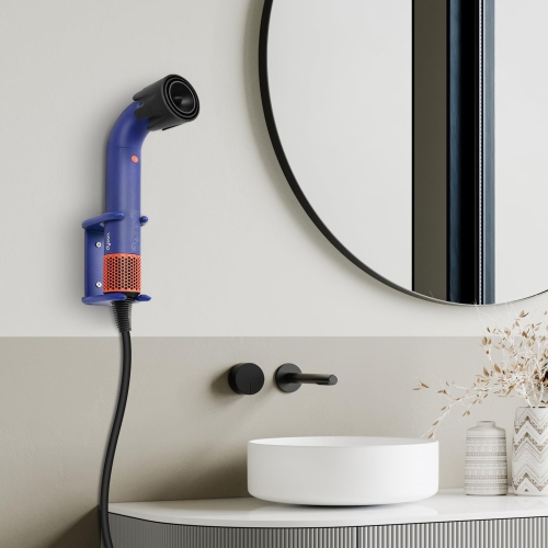 Support mural pour sèche-cheveux Compatible avec Dyson HD08 HD15 HD16 HD17 HD18, Support de rangement pour sèche-cheveux pour salle de bain Salon de