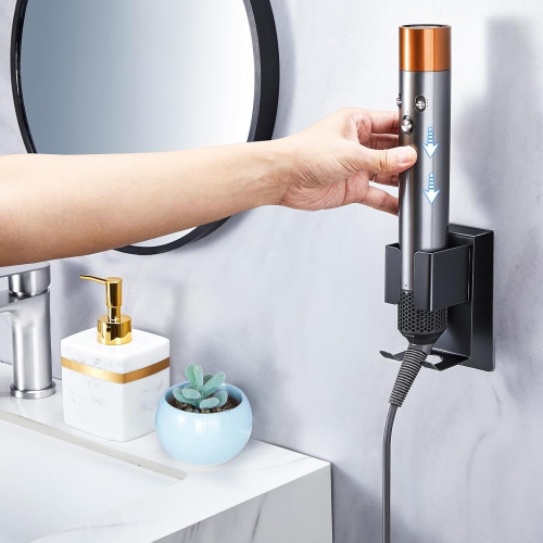 Hair Straightener Holder,Wall Mount Curling Iron Holder,Blow Dryer Holder Wall Mounted,Adhesive Hair Dryer Holder,Hair Tools Organizer Storage for