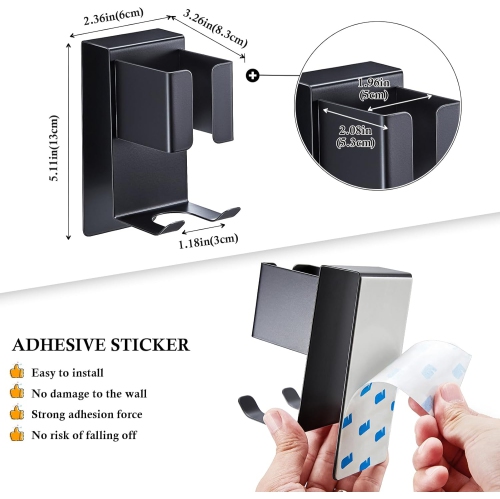 Hair Straightener Holder,Wall Mount Curling Iron Holder,Blow Dryer Holder Wall Mounted,Adhesive Hair Dryer Holder,Hair Tools Organizer Storage for