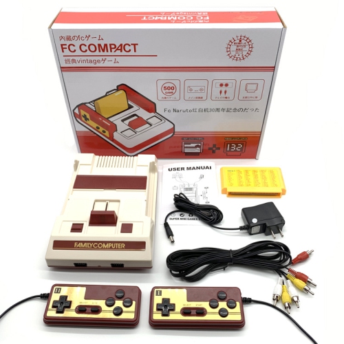 Retro game console, 632 classic games, two-wire controller, compact and portable - plug and play, can be connected to TV