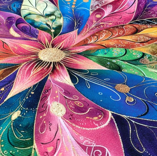 Tapis en polyester multicolore de 31,5 po x 126 po lavable à la machine pour l'intérieur/l'extérieur – Tapis décoratif durable pour la