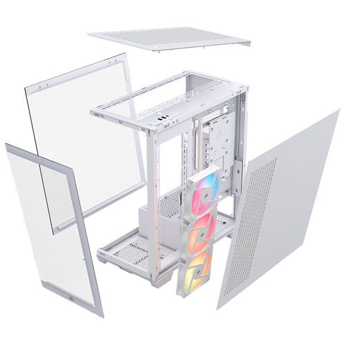 Corsair 3500X RS-R ARGB Mid-Tower ATX Computer Case - White