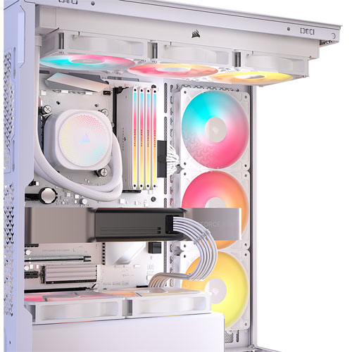 Corsair 3500X RS-R ARGB Mid-Tower ATX Computer Case - White