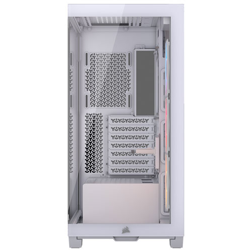 Tour d'ordinateur intermédiaire ATX 3500X RS-R ARGB de Corsair - Blanc