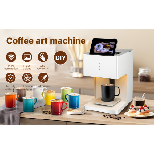 Latte Art Master Printer Auto Coffee Latte Art Maker, Smart Food Printer on Coffee/Beverage Foam & Desserts for Cafe Office Hotel Party & Event.