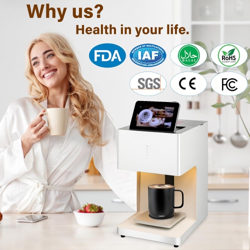 Latte Art Master Printer Auto Coffee Latte Art Maker, Smart Food Printer on Coffee/Beverage Foam & Desserts for Cafe Office Hotel Party & Event.