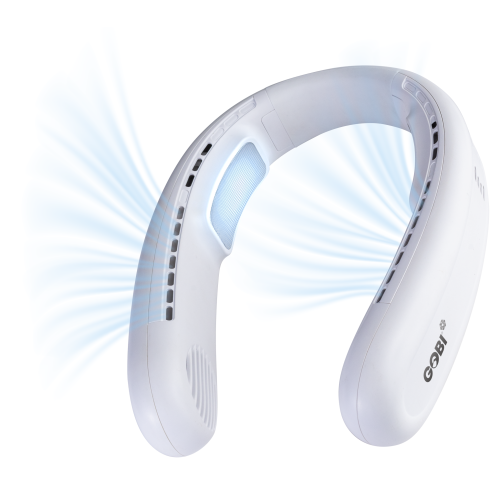 Gobi Heat HALO-iC Wearable Neck Fan – Hands-Free Personal Cooling Device with 3 Speeds – Lightweight, USB Rechargeable & Whisper-Quiet