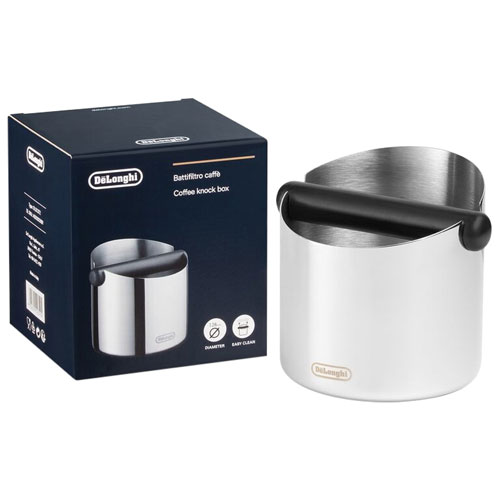 Bac à marc à nettoyage facile De'Longhi - Acier inoxydable