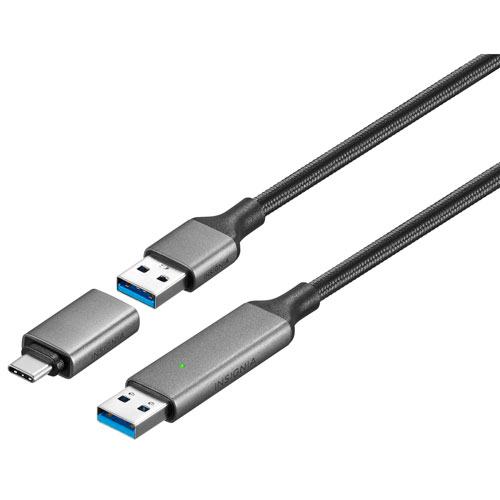 Câble USB-A de 1,83m avec adaptateur USB-C d'Insignia (NS-PCK336C26-C) - Exclusivité Best Buy