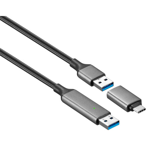 Câble USB-A de 1,83m avec adaptateur USB-C d'Insignia (NS-PCK336C26-C) - Exclusivité Best Buy