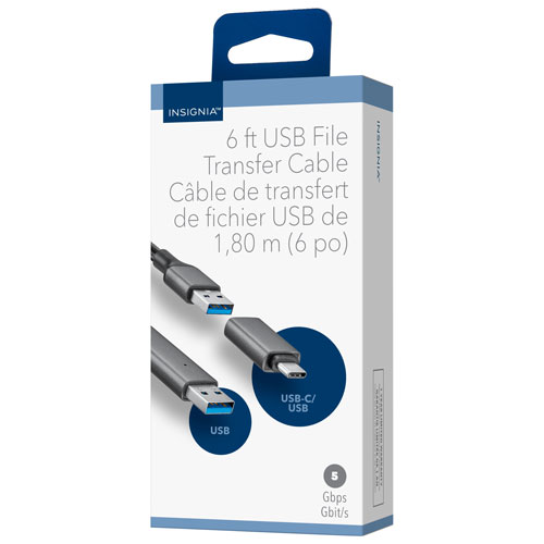 Câble USB-A de 1,83m avec adaptateur USB-C d'Insignia (NS-PCK336C26-C) - Exclusivité Best Buy