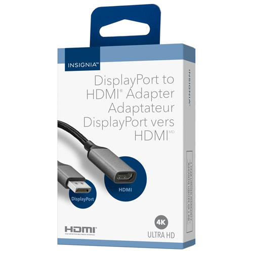 Adaptateur DisplayPort à HDMI d'Insignia -Noir - Exclusivité Best Buy