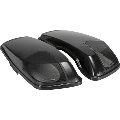 Couvercles de sac Kicker 46HDBL ajustés pour certains modèles de Harley Davidson de 2014 ans et plus