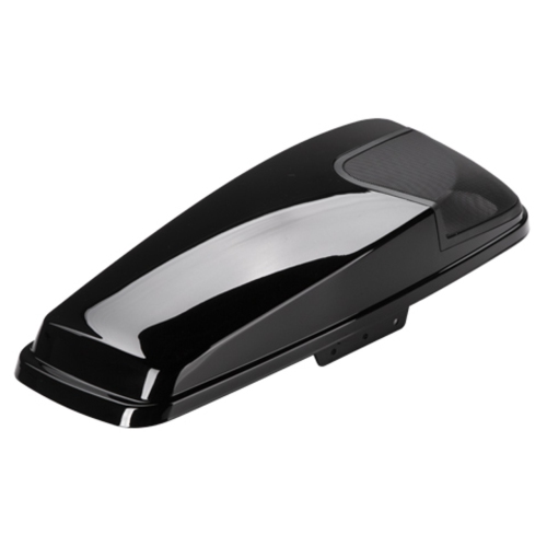 Couvercles de sac personnalisés 46HDBLVB de Kicker pour Harley Davidson 2014+ sélectionnés - Noir vif