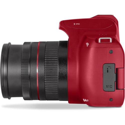 Appareil photo numérique à mise au point automatique Minolta 64 Mega Pixels Vidéo Ultra HD 4K rouge - Ensemble