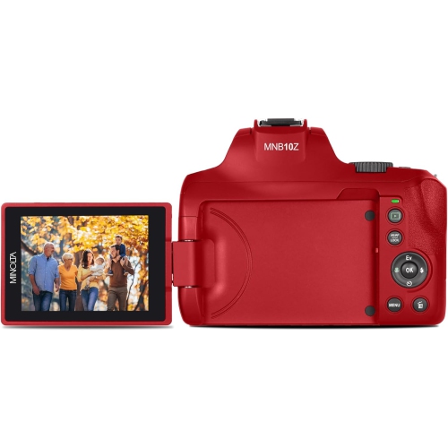 Appareil photo numérique à mise au point automatique Minolta 64 Mega Pixels Vidéo Ultra HD 4K rouge - Ensemble