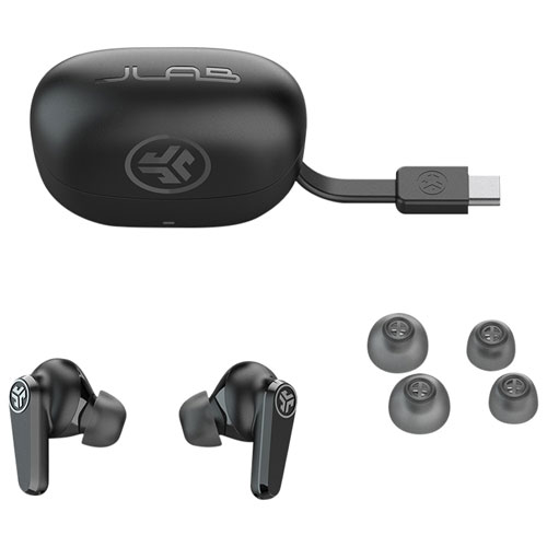 Écouteurs boutons 100 % sans fil à suppression du bruit Go Pods de JLab - Noir