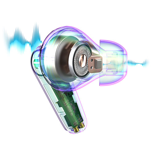 Écouteurs boutons 100 % sans fil à suppression du bruit Go Pop de JLab - Lilas