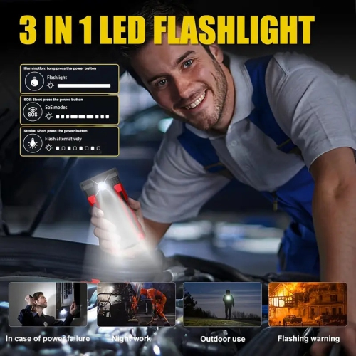 Mini scie à chaîne sans balais de 6 po avec 2 batteries 2000 mAh et 3 chaînes, système d'huile automatique, réglage sans outil, conception