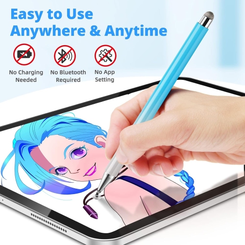 GUUGEI Stylus Pen for Touch Screens Fine Point High Precision 2 in 1 Capacitive Stylus