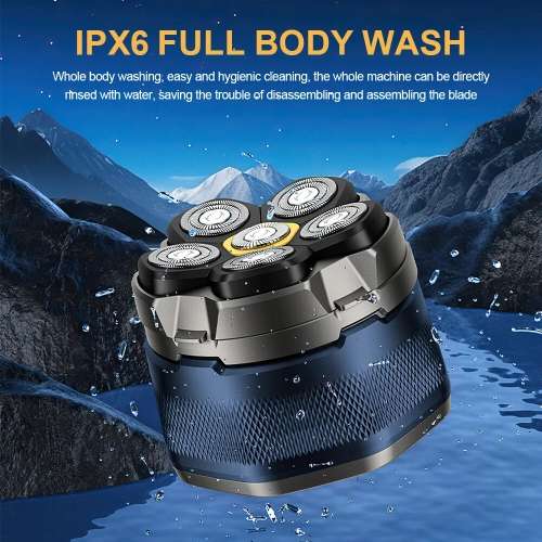 Men Electric Shaver 6D Magnetic Head Shaver for Bald Men Shaving Rotary Shaver Grooming Waterproof Wet and Dry