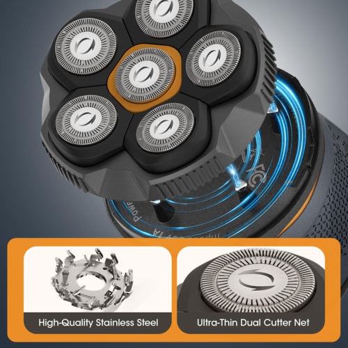 Men Electric Shaver 6D Magnetic Head Shaver for Bald Men Shaving Rotary Shaver Grooming Waterproof Wet and Dry